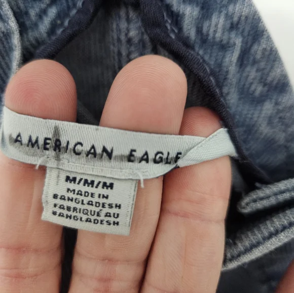 American Eagle Womens Overall Jumper/ Dress Blue Corduroy Casual Sz M - Picture 4 of 6